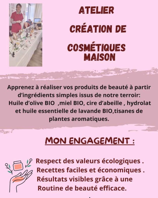 Atelier de création de cosmétiques maison dans le Luberon